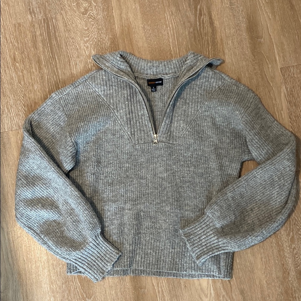 Cozy Gray Cowl Neck Sweater